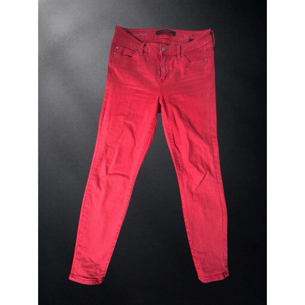 Liverpool Los Angeles Hugger Ankle Skinny Jeans Women’s 6/28 Red Fanfare